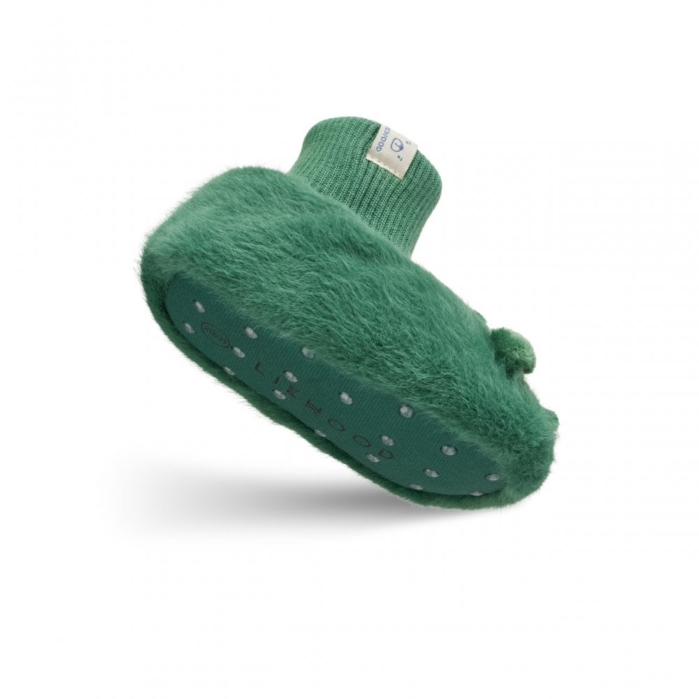BETH CROCODILE SLIPPERS - GARDEN GREEN