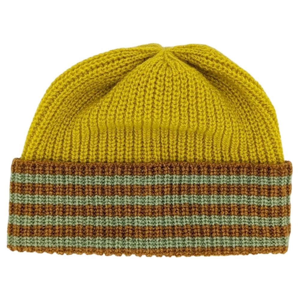 RIBBED LAMBSWOOL HAT - STRIPE 2-4 YEARS