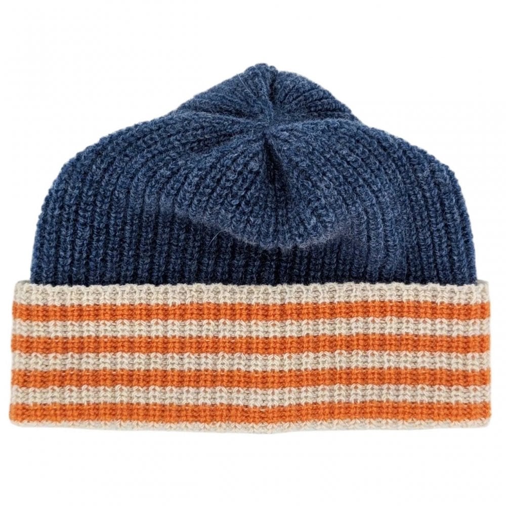 RIBBED LAMBSWOOL HAT - STRIPE 2-4 YEARS