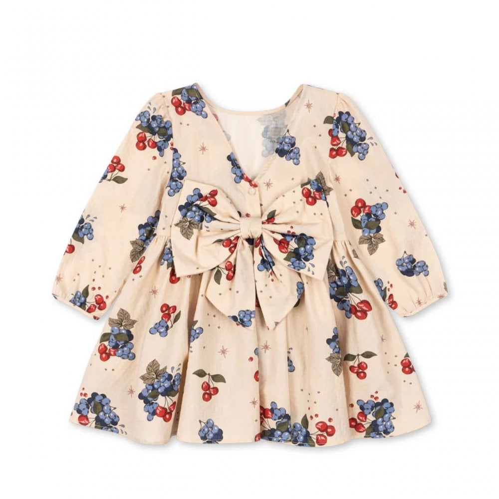 AVI LONG SLEEVE BOW DRESS - CREMONA