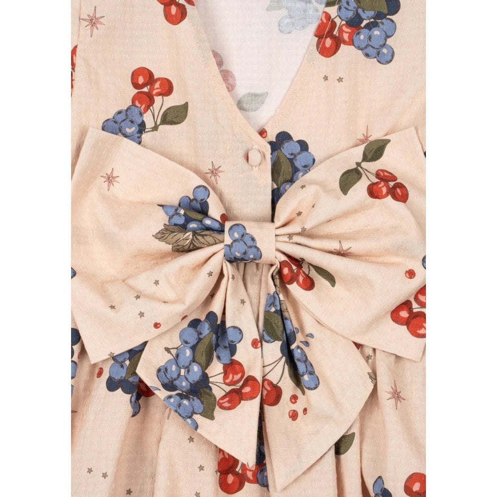 AVI LONG SLEEVE BOW DRESS - CREMONA