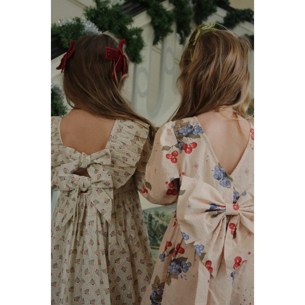 AVI LONG SLEEVE BOW DRESS - CREMONA