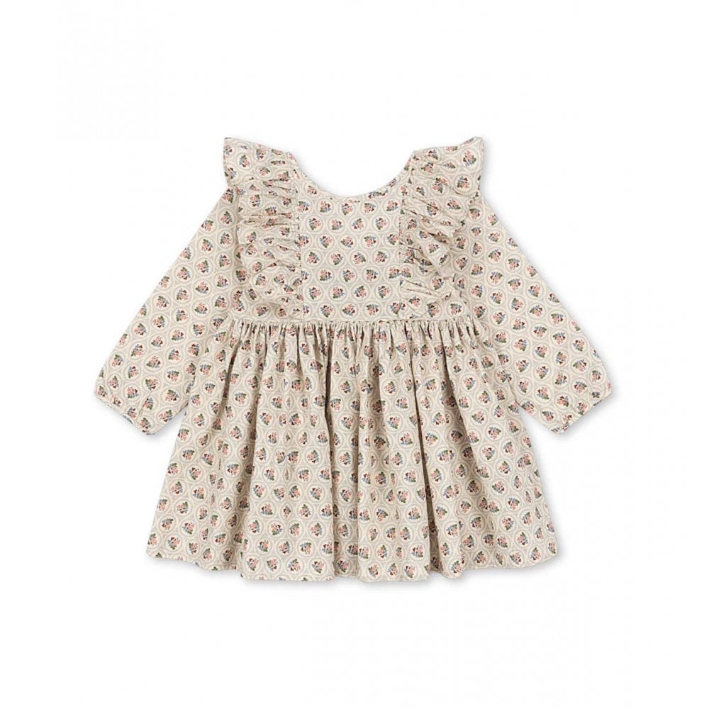 CIANNA LONG SLEEVE BOW DRESS - VERONA BLUES
