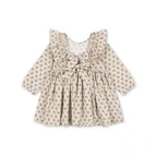 CIANNA LONG SLEEVE BOW DRESS - VERONA BLUES