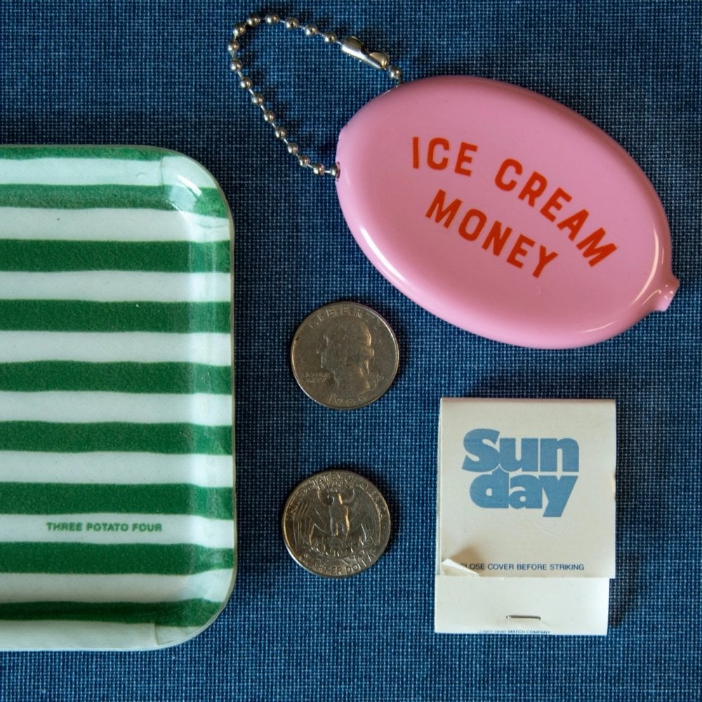 COIN POUCH KEY CHAIN - ICE CREAM MONEY