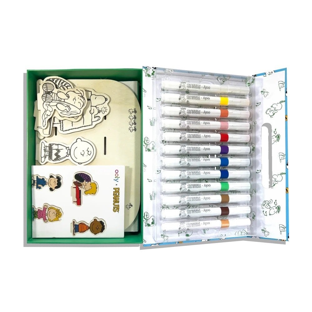 OOLY x PEANUTS COLOUR-IN WOODEN SCENE KIT (6 YEARS+)