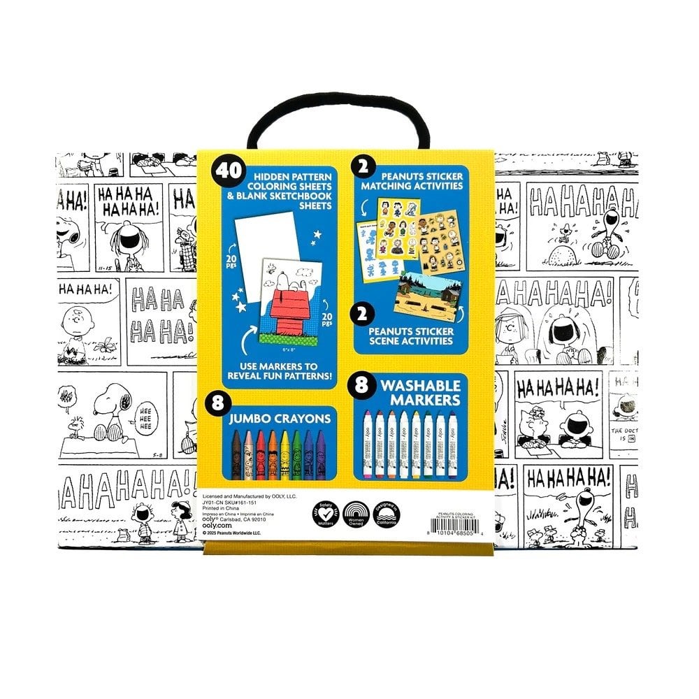 OOLY x PEANUTS ART SUPPLIES - COLOUR YOUR OWN CASE (3 YEARS+)