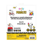 OOLY x PEANUTS - 4 BLACK INK RETRACTABLE GEL PENS (6 YEARS+)