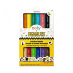 OOLYx PEANUTS DOUBLE ENDED BRUSH + STAMP MARKERS (4 YEARS+)