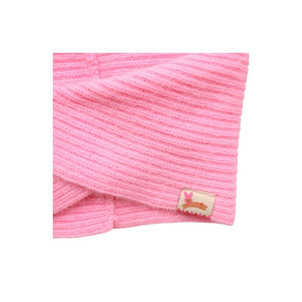 KNITTED SNOOD NECK WARMER - PINK