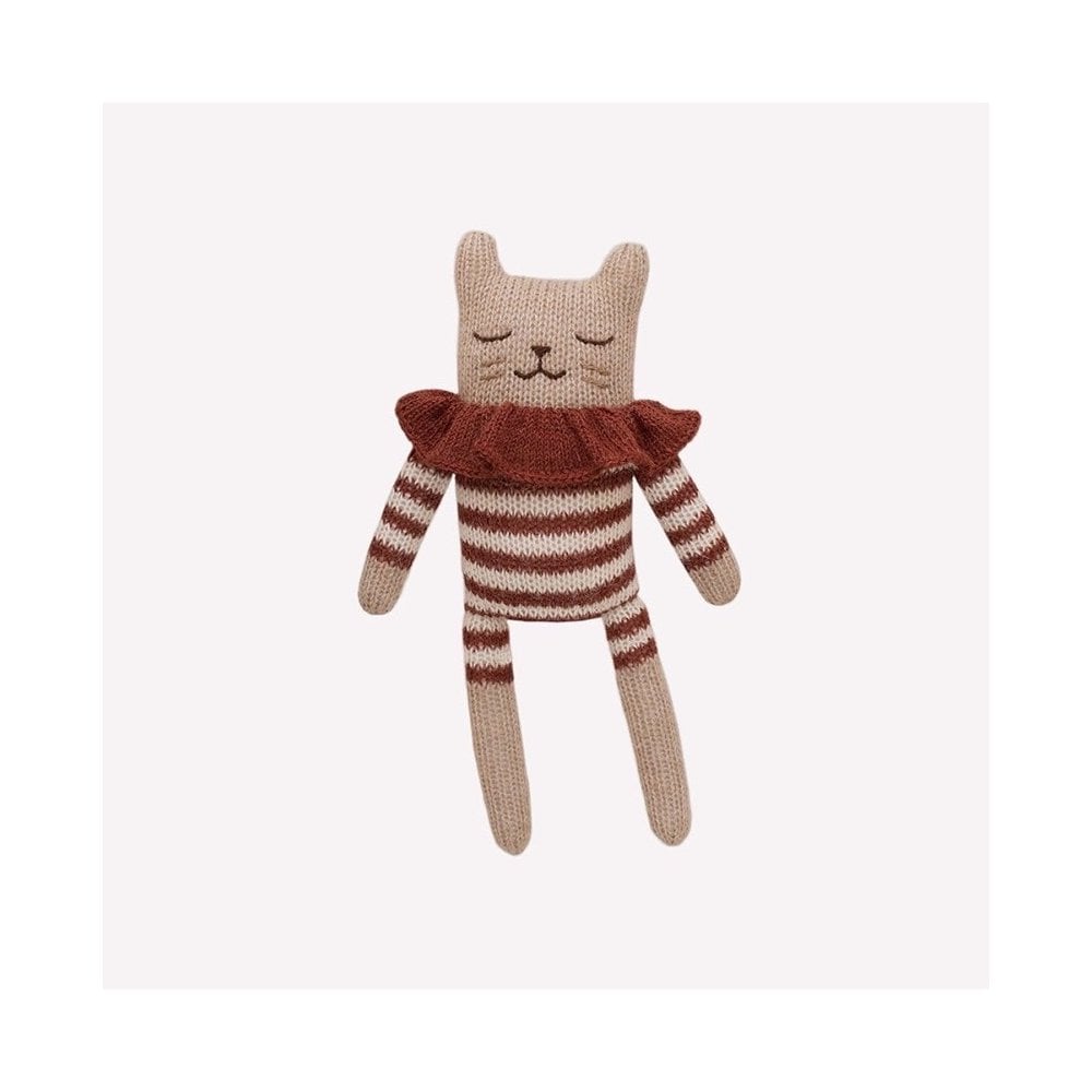 KITTEN KNIT SOFT TOY - SIENNA STRIPED ROMPER