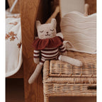 KITTEN KNIT SOFT TOY - SIENNA STRIPED ROMPER