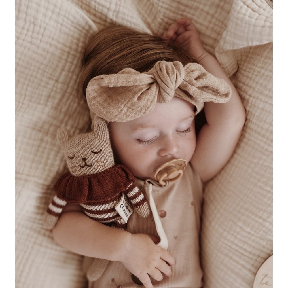 KITTEN KNIT SOFT TOY - SIENNA STRIPED ROMPER