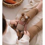 TEDDY KNIT SOFT TOY - SIENNA PLAID SHIRT
