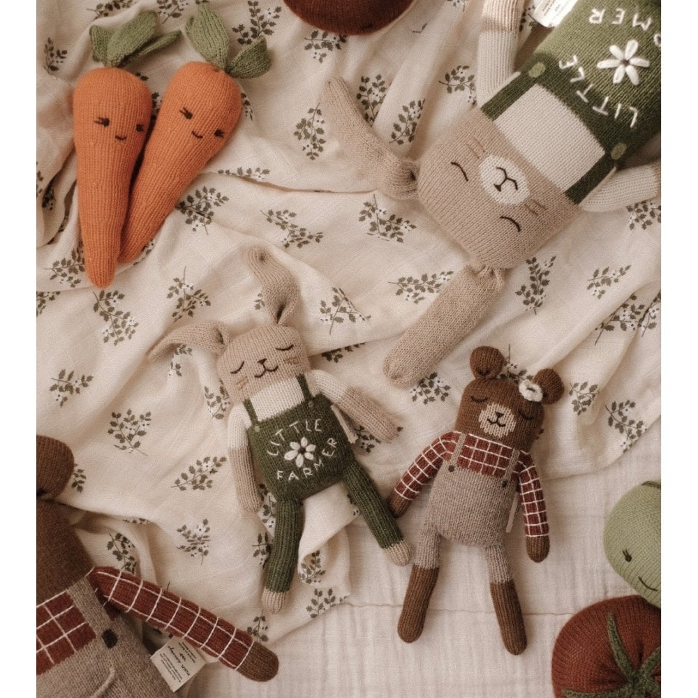 TEDDY KNIT SOFT TOY - SIENNA PLAID SHIRT