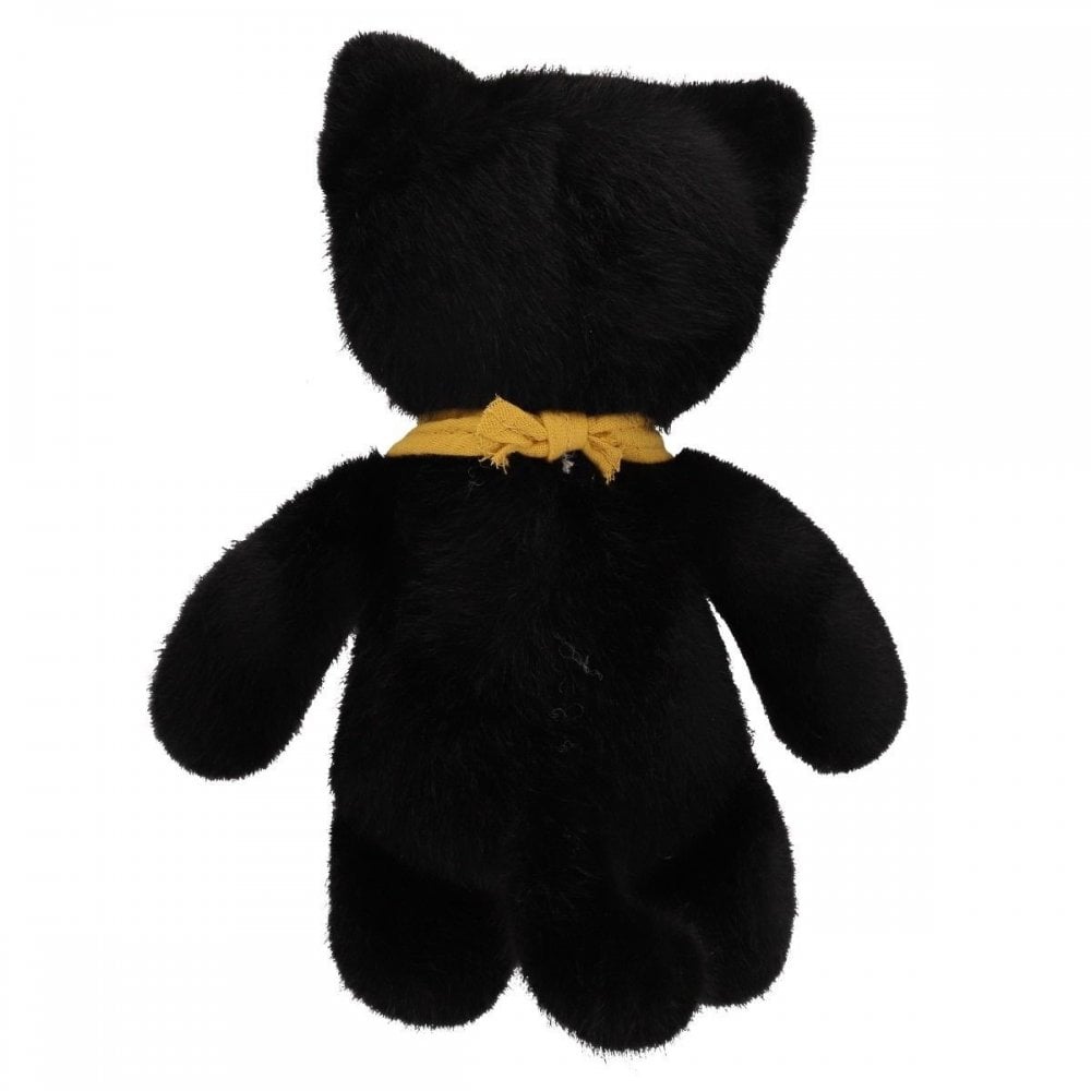 SOFT TOY CAT - BLACK WITH MUSTARD BANDANA