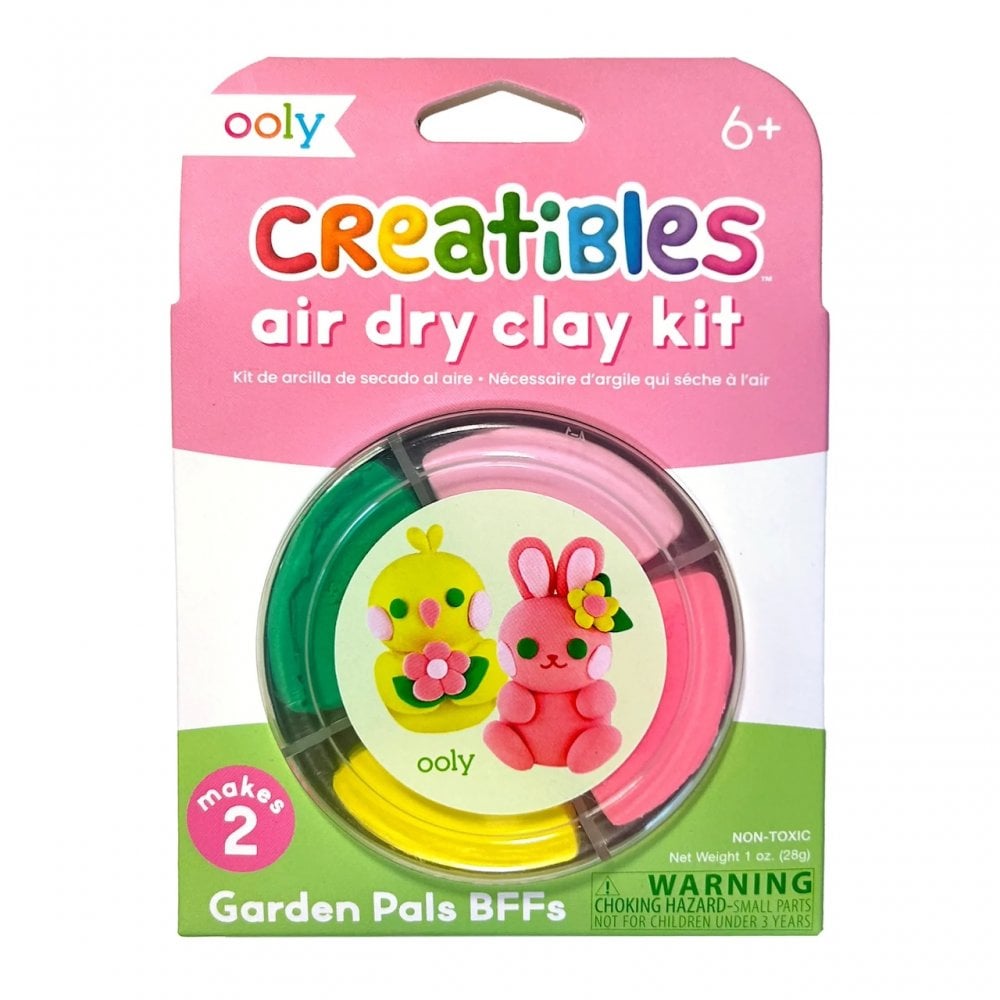 CREATIBLES DIY AIR DRY CLAY KIT 4 PIECE SET-GARDEN PALS (6 YEARS+)