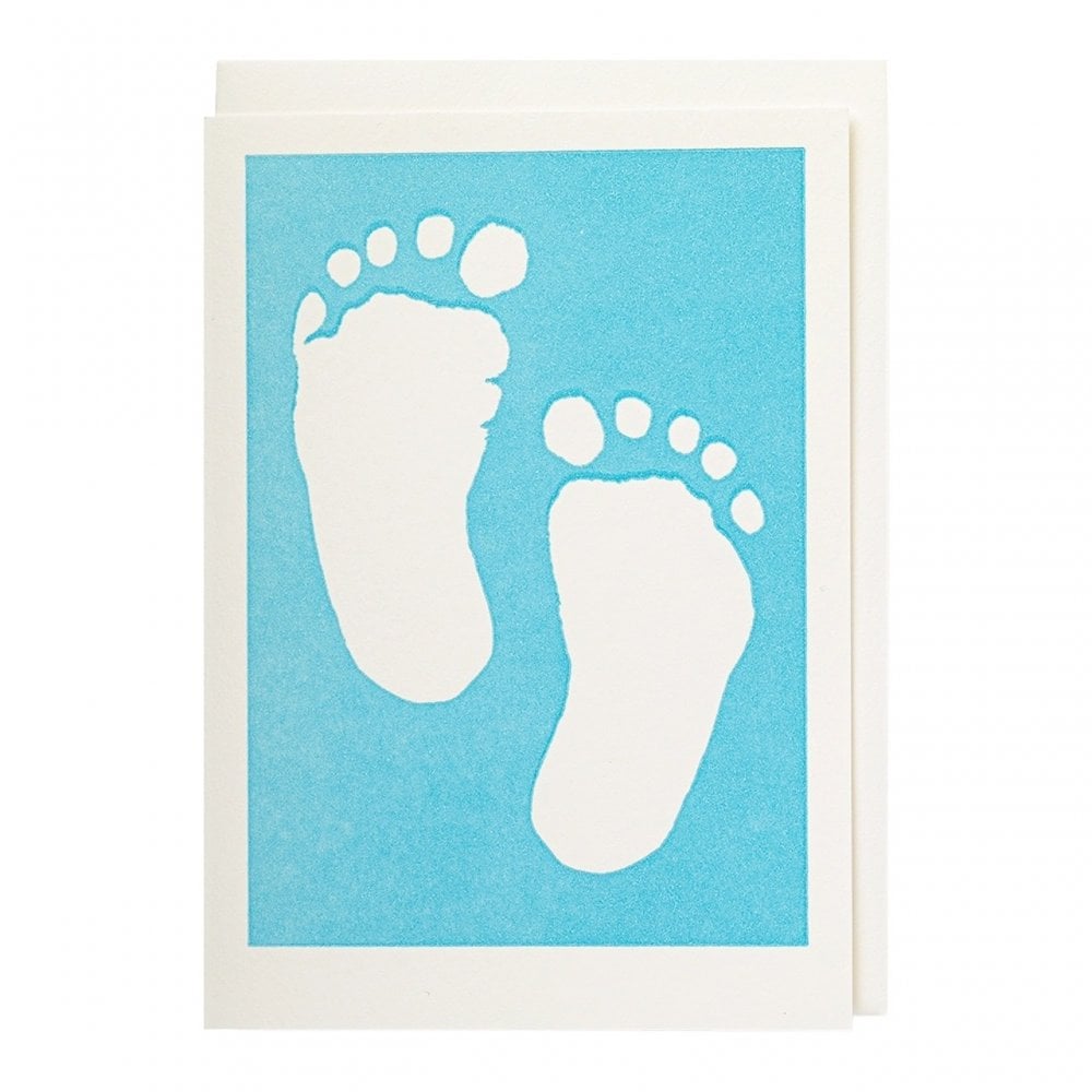 BLUE BABY FEET MINI CARD