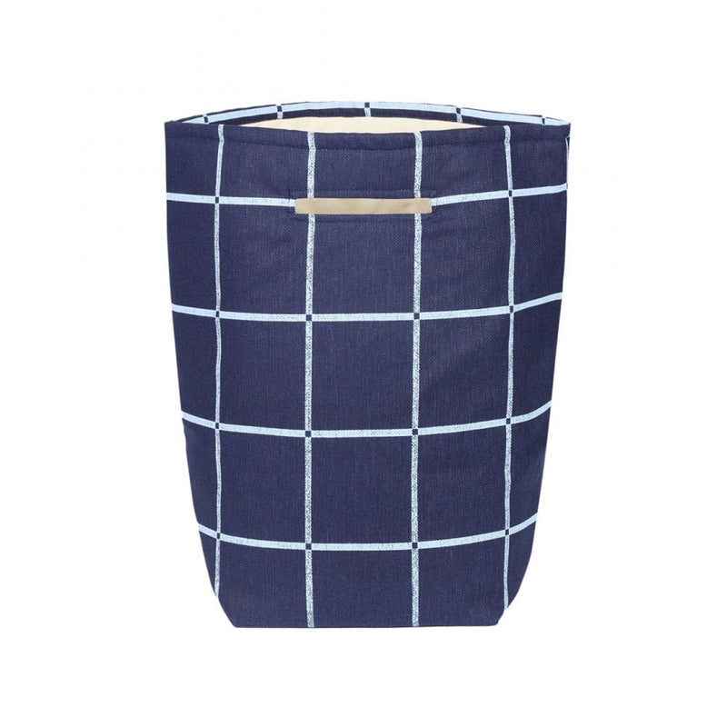 LARGE STORAGE BASKET VIBES - Navy Blue Windowpane