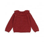 SPARKLE KNIT CARDIGAN - RED DAHLIA