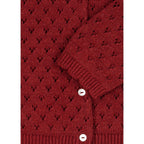 SPARKLE KNIT CARDIGAN - RED DAHLIA