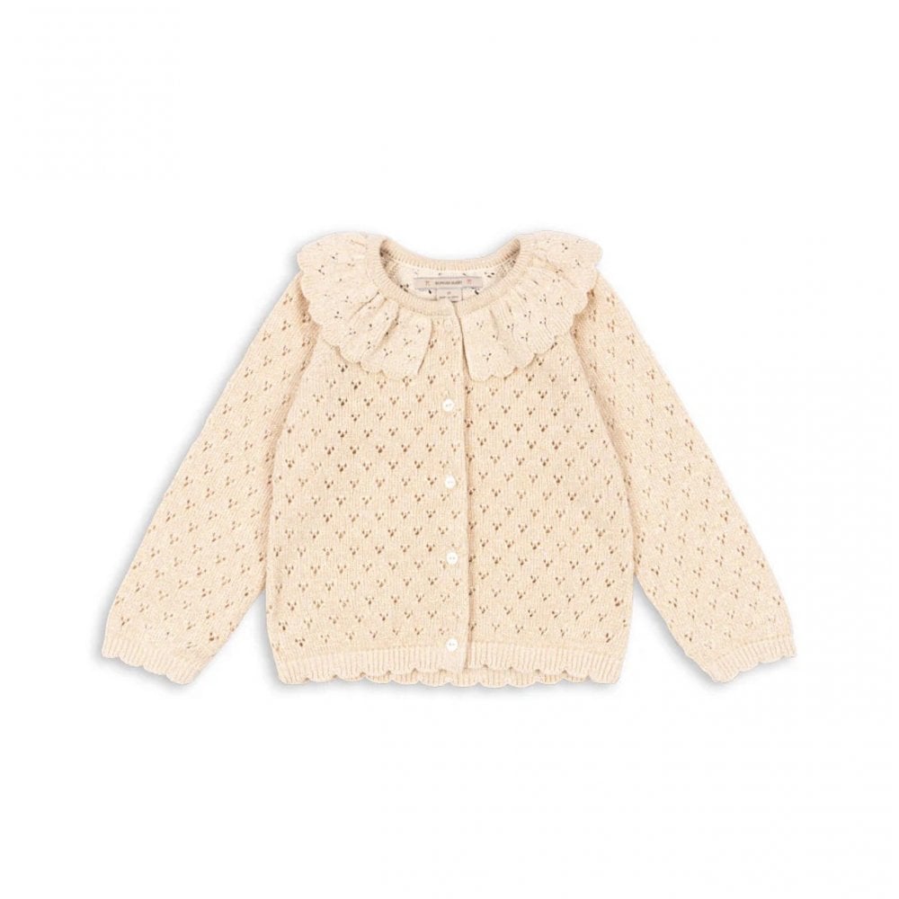 SPARKLE KNIT CARDIGAN - BUTTERCREAM
