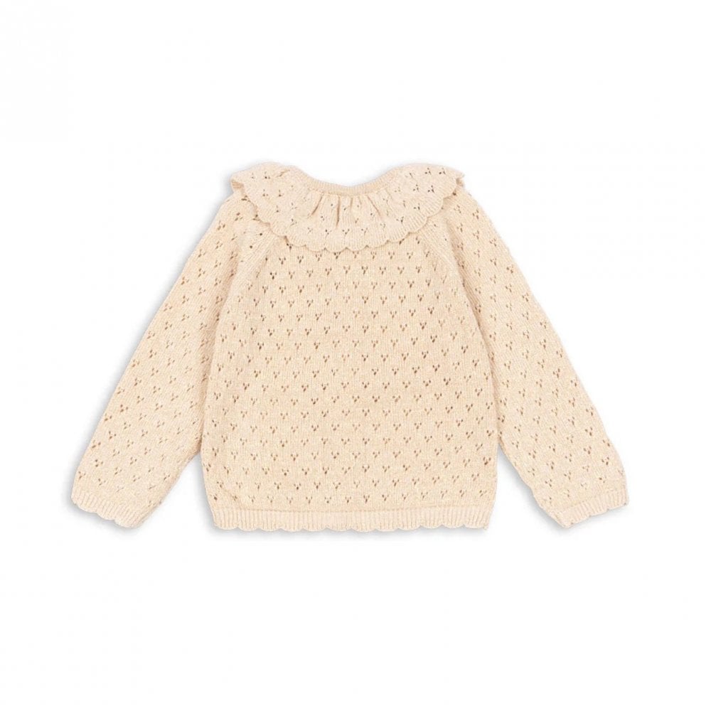 SPARKLE KNIT CARDIGAN - BUTTERCREAM