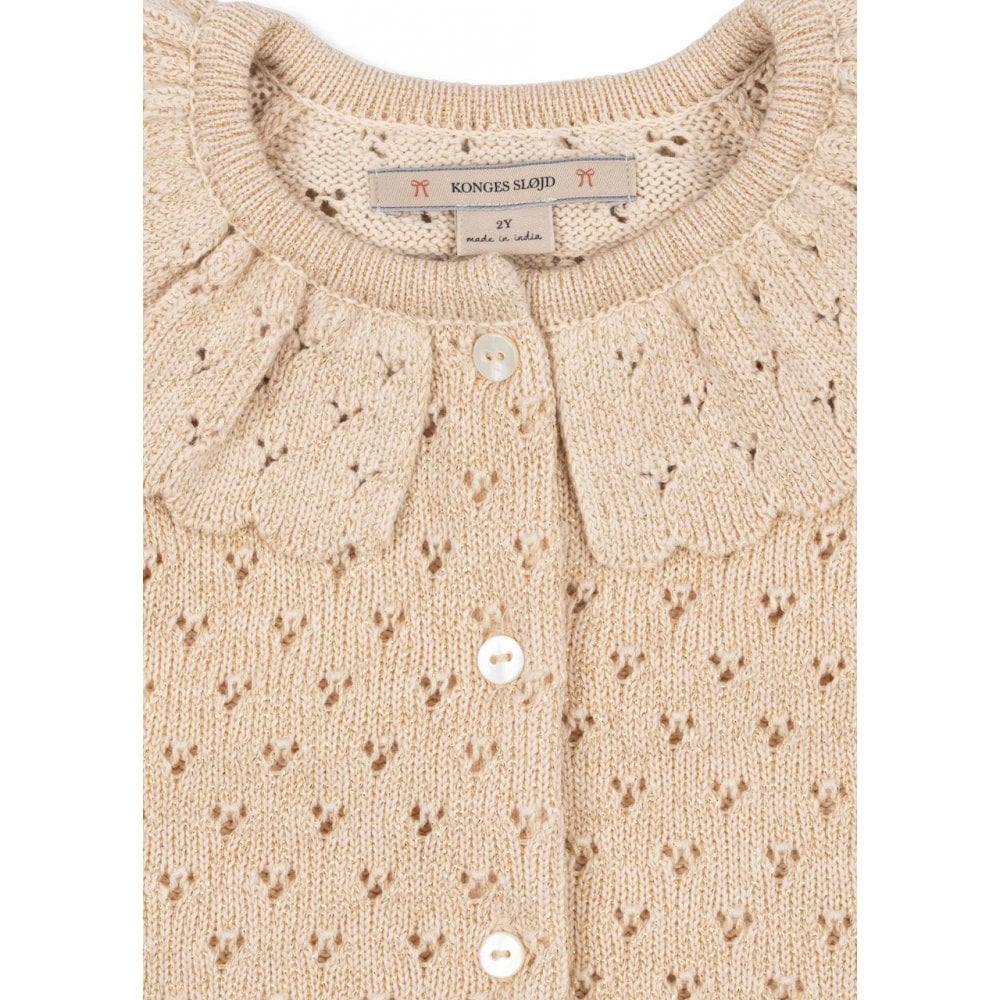 SPARKLE KNIT CARDIGAN - BUTTERCREAM