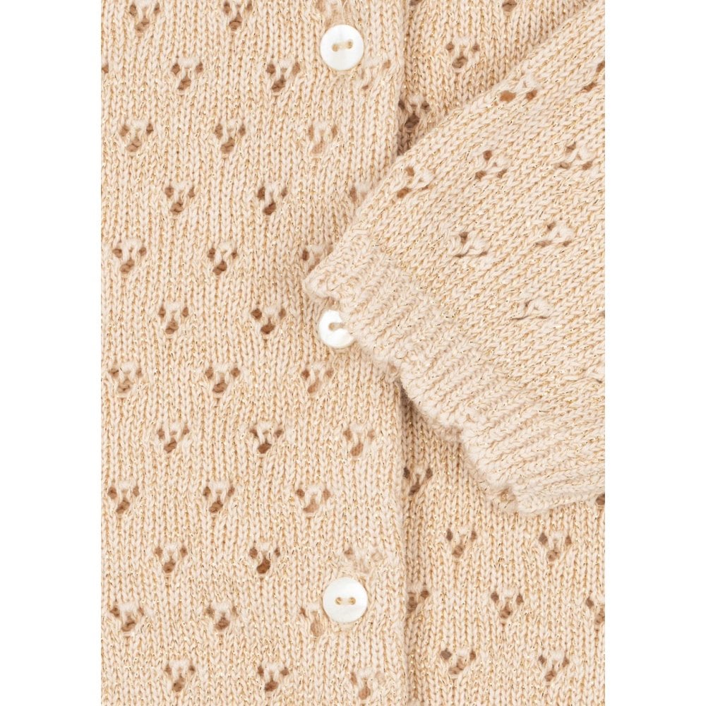 SPARKLE KNIT CARDIGAN - BUTTERCREAM
