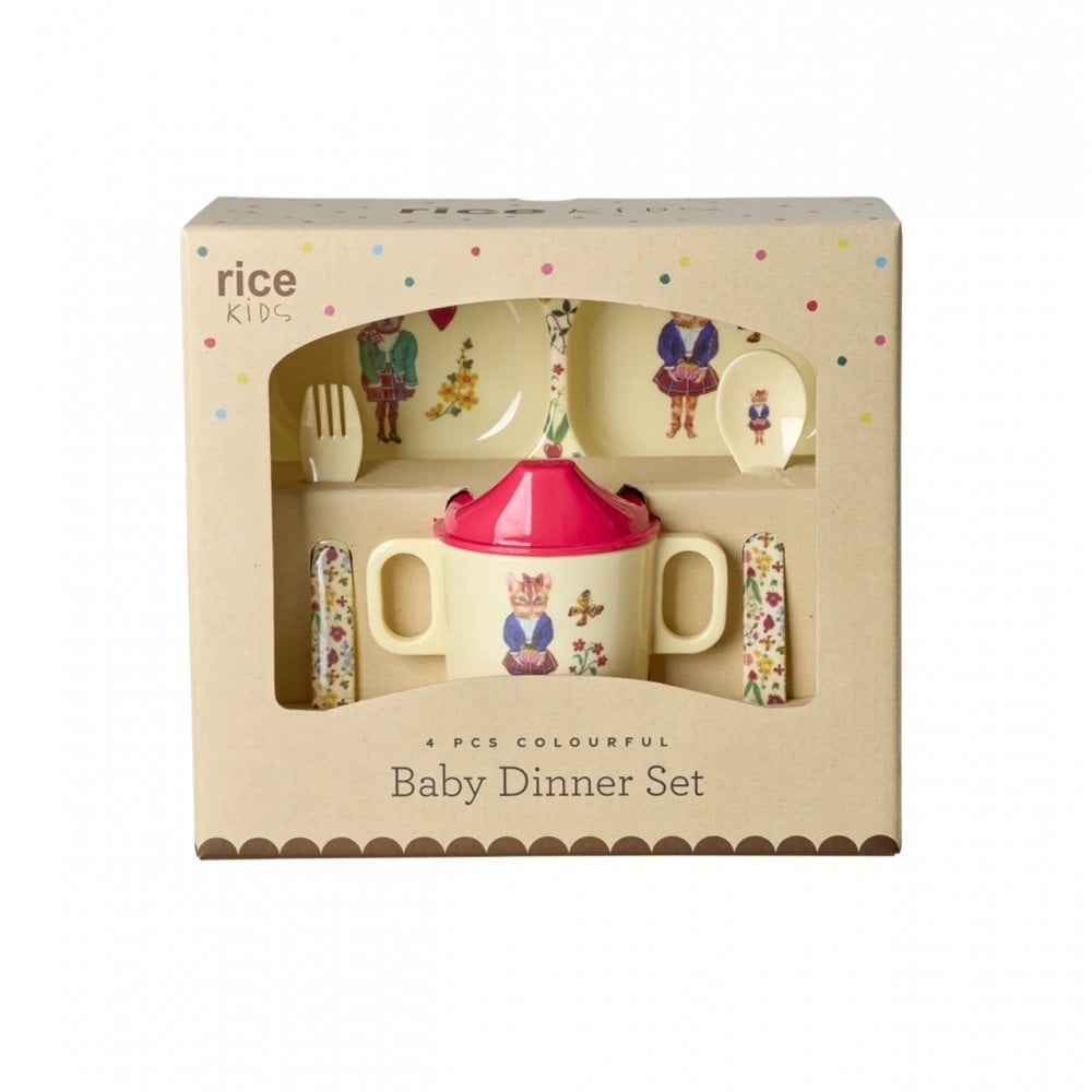 MELAMINE DINNER GIFT SET - NATHALIE LÉTÉ PRINT CREAM