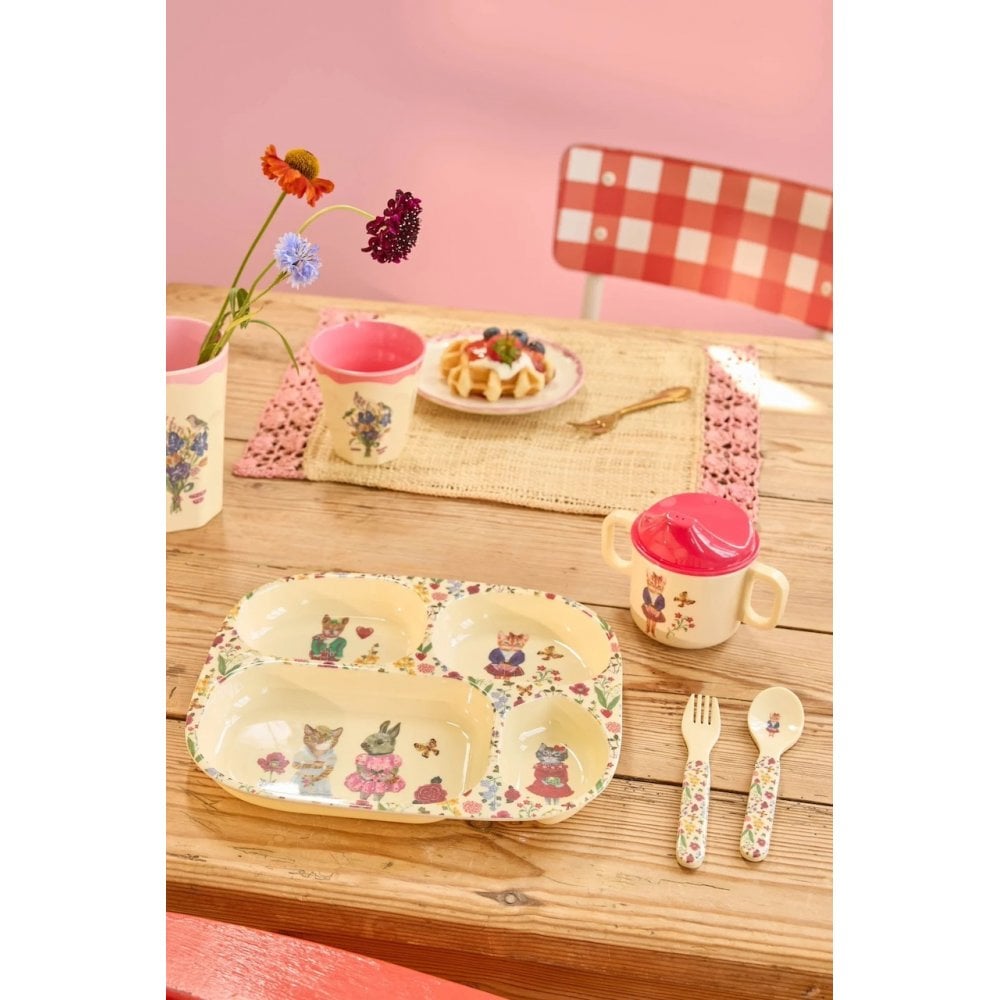 MELAMINE DINNER GIFT SET - NATHALIE LÉTÉ PRINT CREAM
