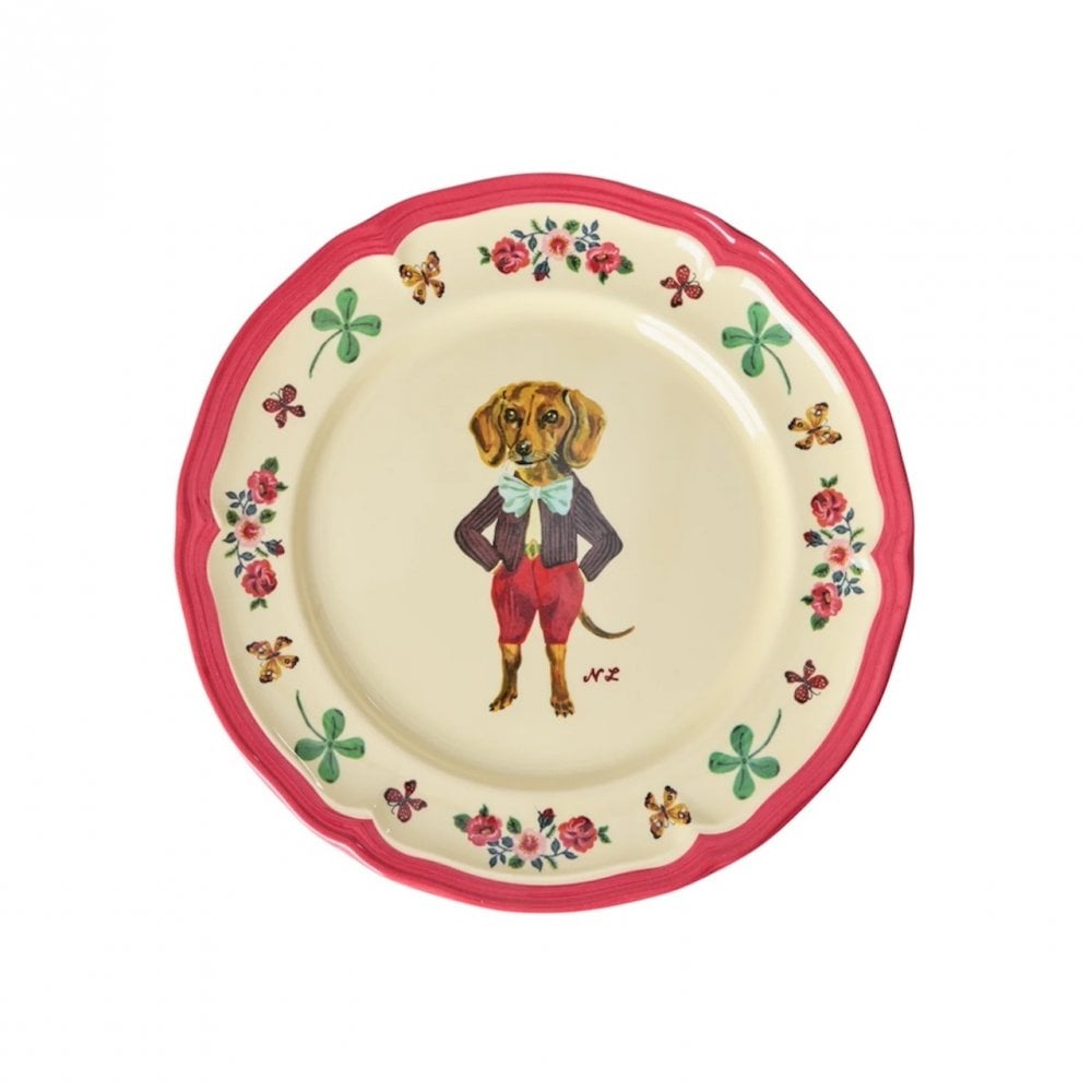 MELAMINE VINTAGE SIDE PLATE - RED - NATHALIE LÉTÉ