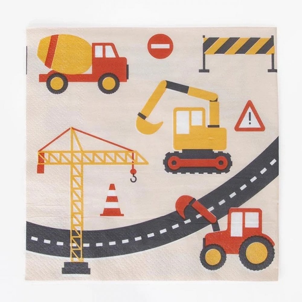 20 NAPKINS - CONSTRUCTION SITE