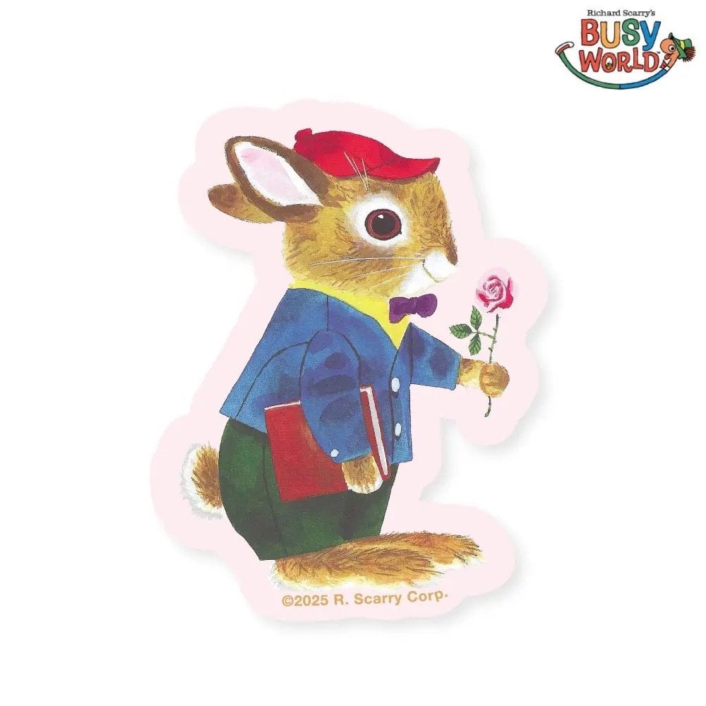 SCHOOL BUNNY ROSE STICKER