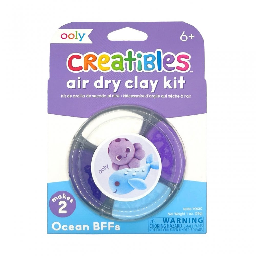 CREATIBLES DIY AIR DRY CLAY KIT 4 PIECE SET-OCEAN