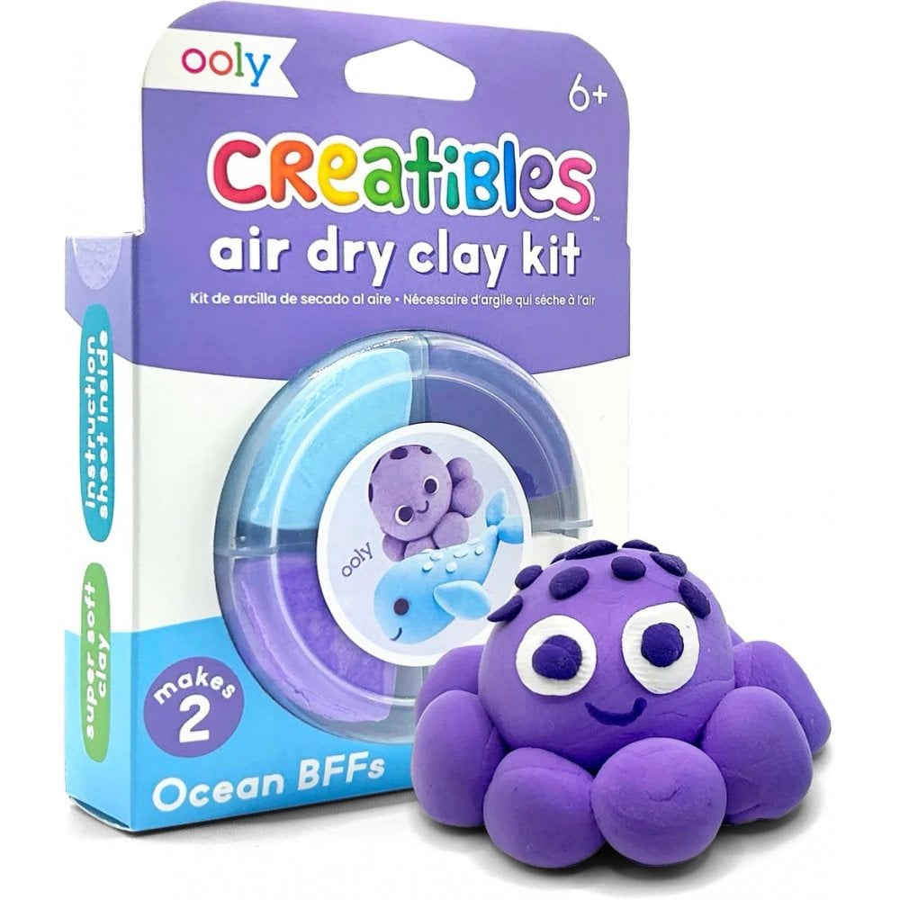 CREATIBLES DIY AIR DRY CLAY KIT 4 PIECE SET-OCEAN