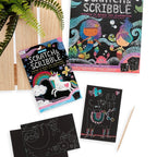 SCRATCH + SCRIBBLE ART KIT - FUNTASTIC FRIENDS