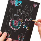 SCRATCH + SCRIBBLE ART KIT - FUNTASTIC FRIENDS