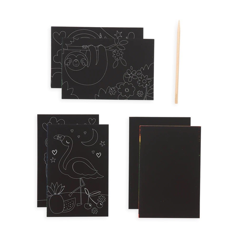 SCRATCH + SCRIBBLE ART KIT - FUNTASTIC FRIENDS