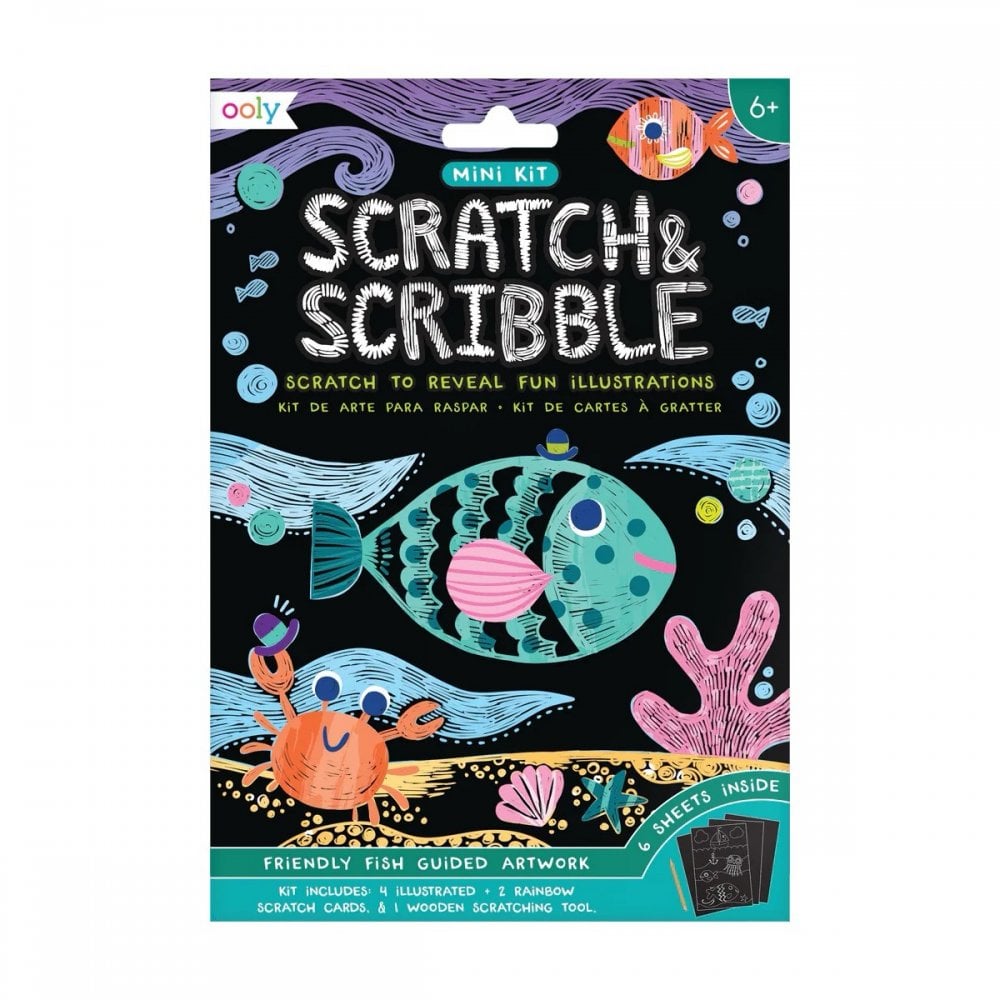 SCRATCH + SCRIBBLE ART KIT - FISH