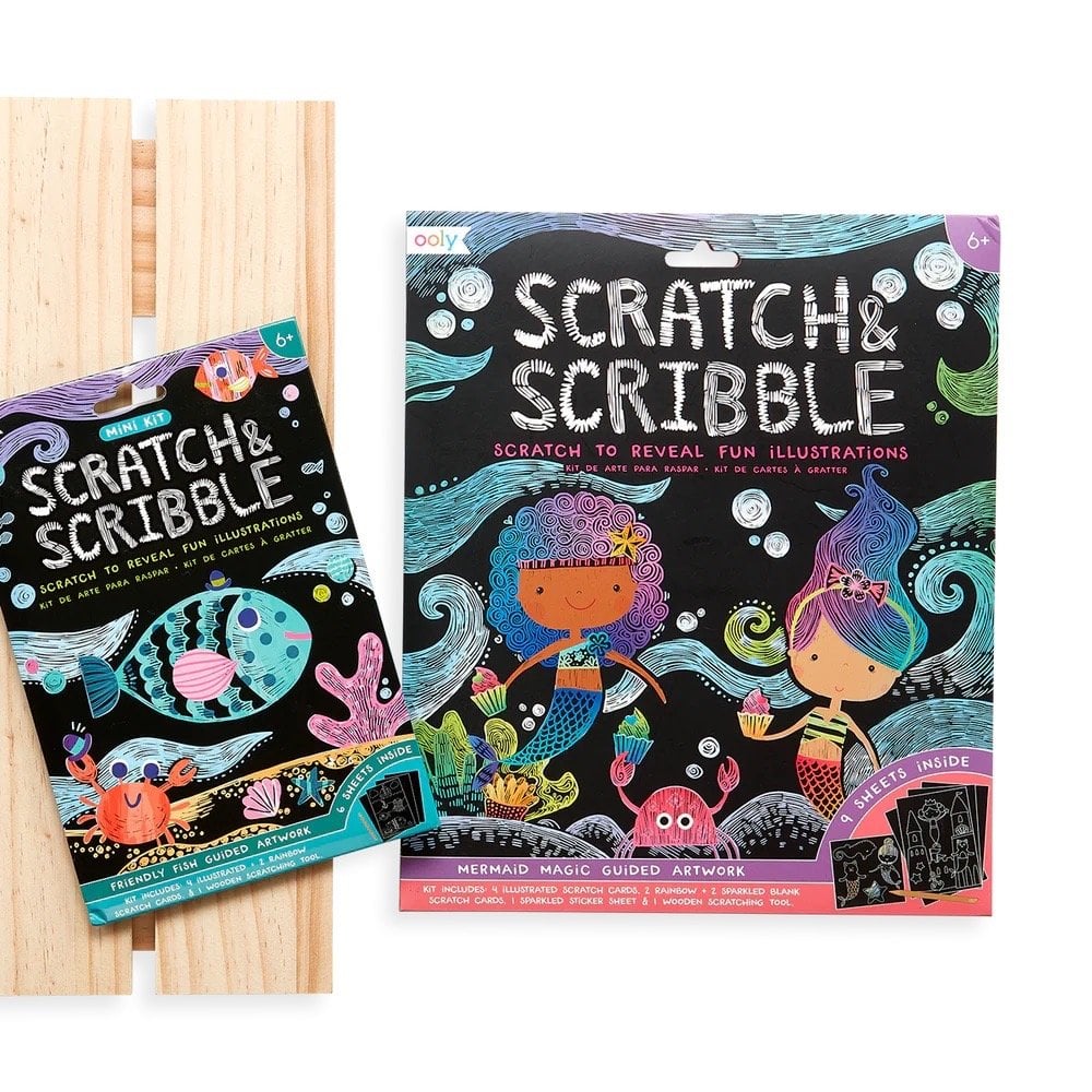 SCRATCH + SCRIBBLE ART KIT - FISH