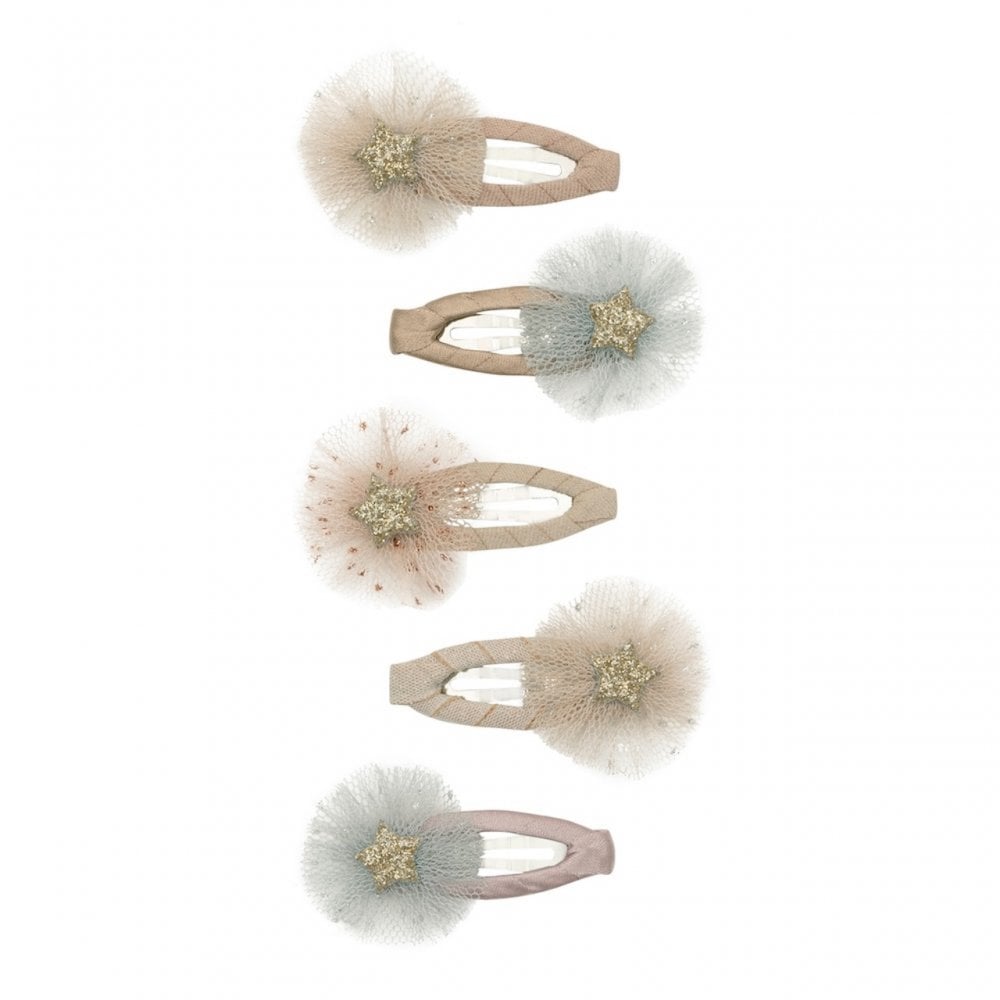 MINI TULLE ROSETTE CLIC CLAC HAIR CLIPS