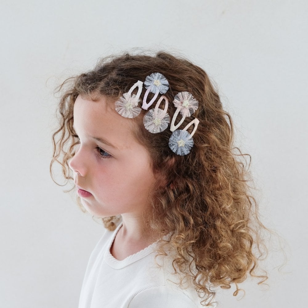 MINI TULLE ROSETTE CLIC CLAC HAIR CLIPS