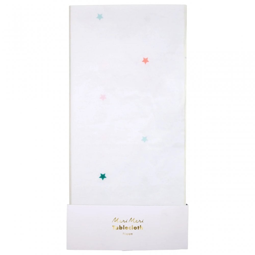 RAINBOW STAR PAPER TABLECLOTH