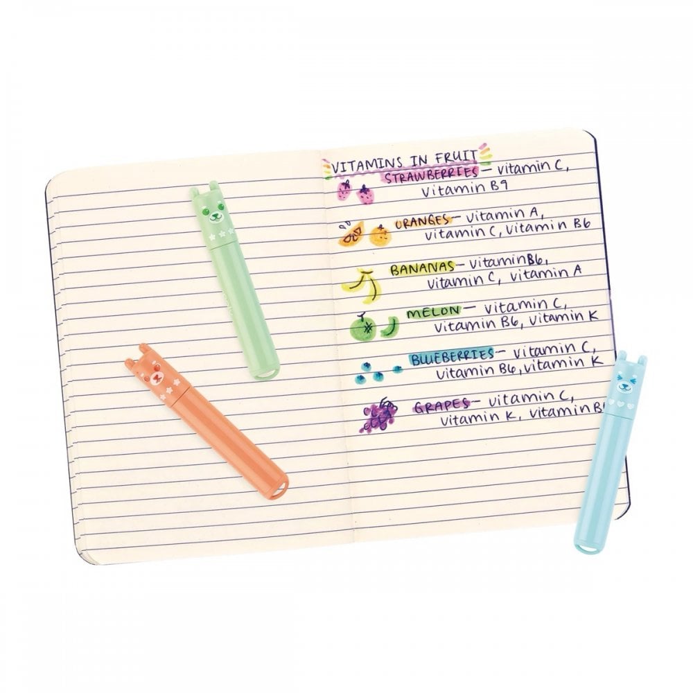 BEARY SWEET MINI HIGHLIGHTER PENS (3 YEARS+)