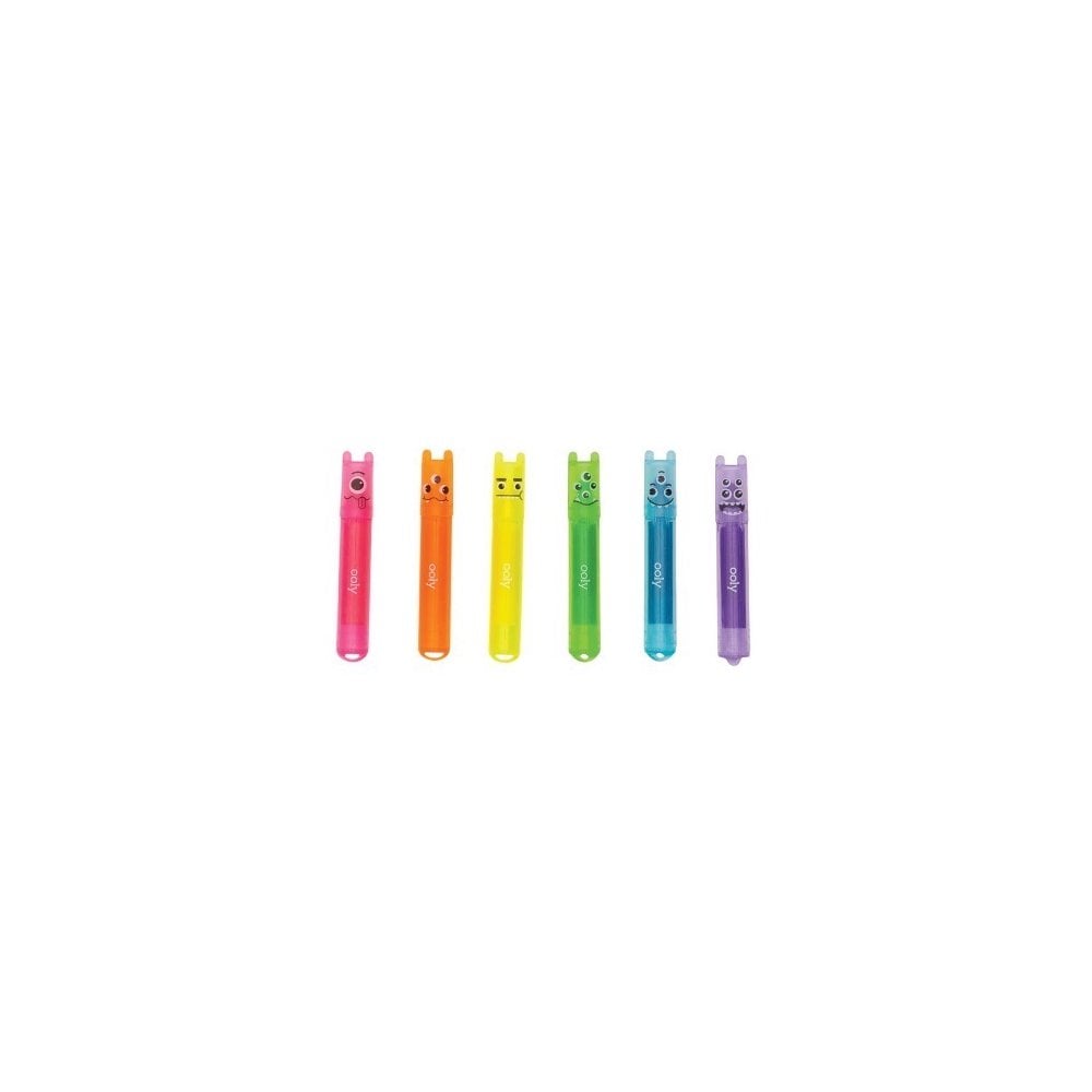 MINI MONSTER SCENTED HIGHLIGHTER PENS - 6 COLOURS
