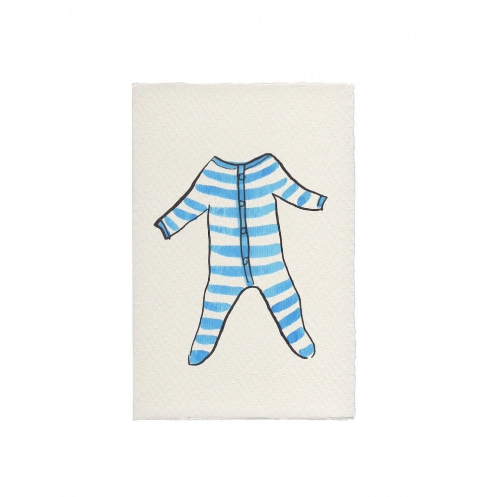 STRIPED BABY GROW BABY CARD