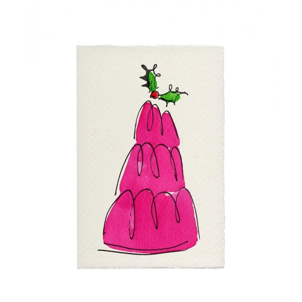 CHRISTMAS JELLY HAND PAINTED CARD