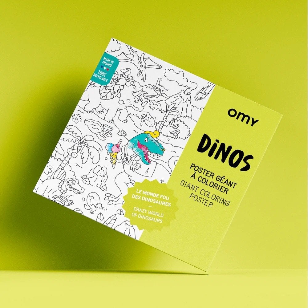 GIANT COLOURING POSTER - DINOS