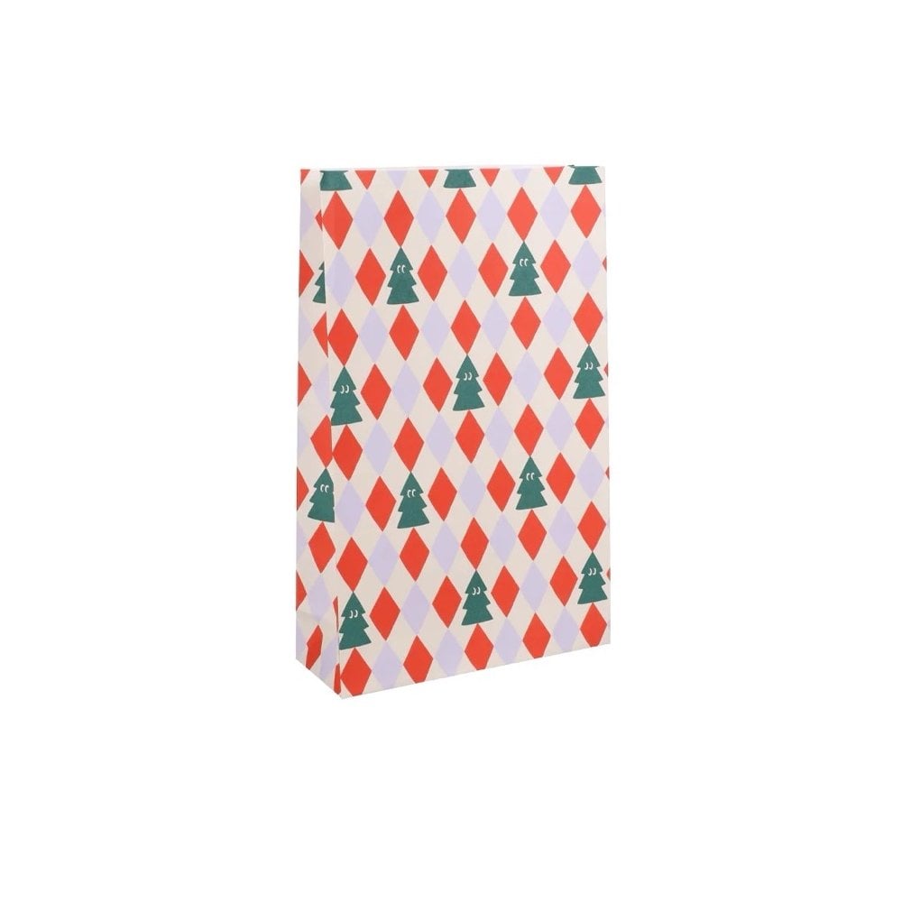 LARGE BLOCK BOTTOM GIFT BAG - CHRISTMAS TREE